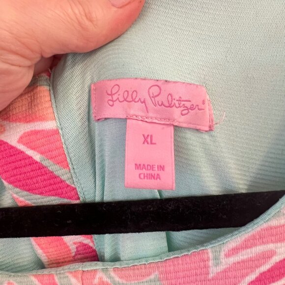 Lilly Pulitzer Cove Coastal Poolside Blue Love Birds Dress - Picture 3 of 3